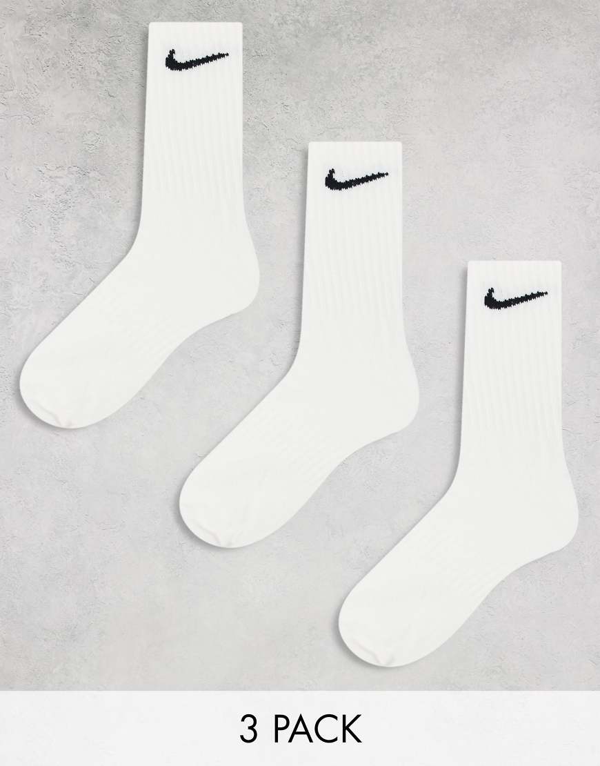 Nike Training - Everyday - 3er-Pack leichte Crew-Socken in Weiß von Nike Training