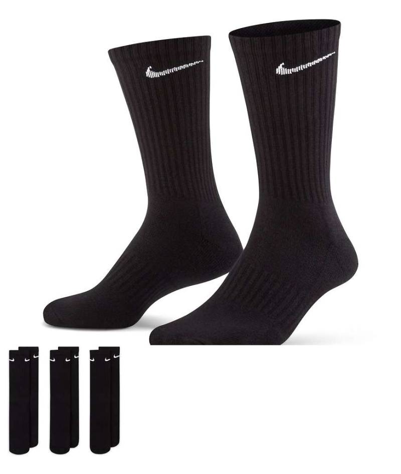Nike Training - Everyday Cushioned - 3er-Pack Crew-Socken in Schwarz von Nike Training