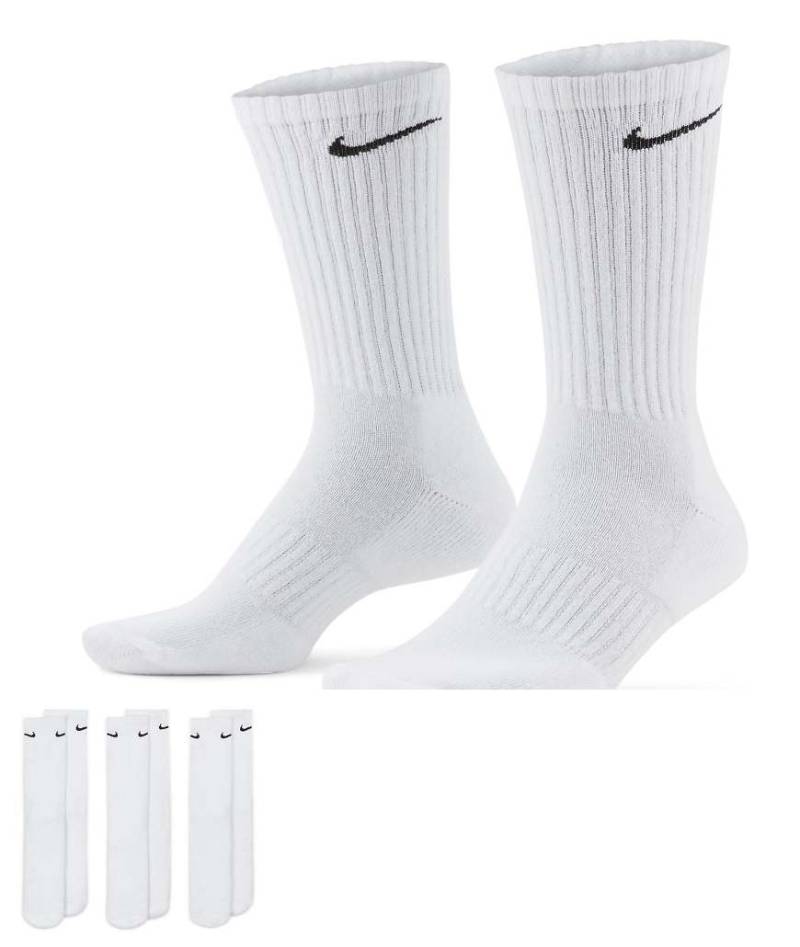 Nike Training - Everyday Cushioned - 3er-Pack Crew-Socken in Weiß von Nike Training