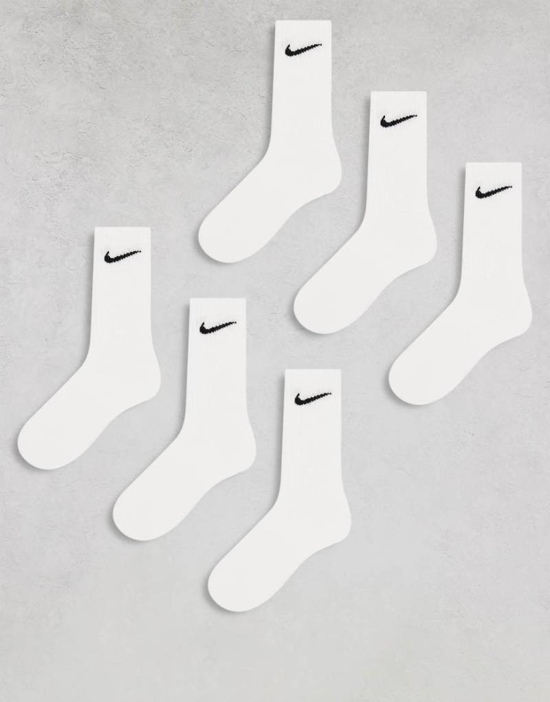 Nike Training - Everyday Cushioned - 6er-Pack Crew-Socken in Weiß von Nike Training