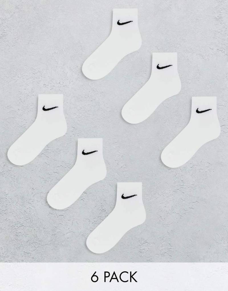 Nike Training - Everyday Cushioned - 6er-Pack Knöchelsocken in Weiß von Nike Training
