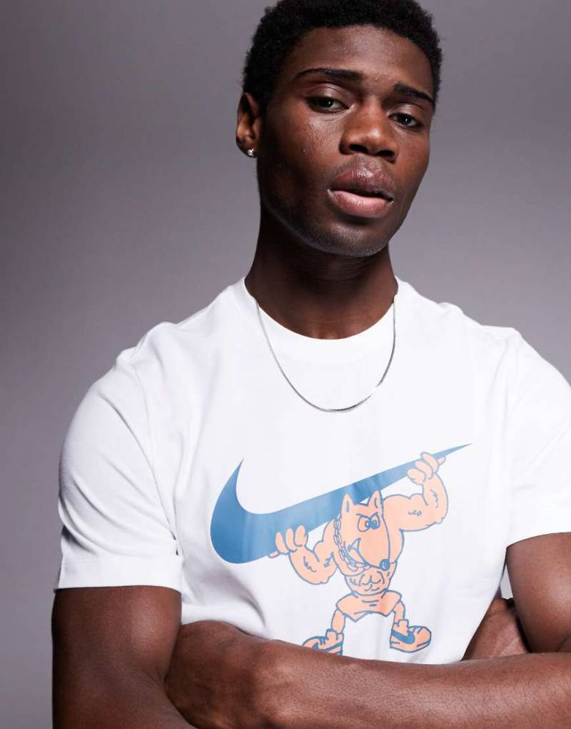 Nike Training - Gym Dog - T-Shirt in Weiß mit Logo von Nike Training