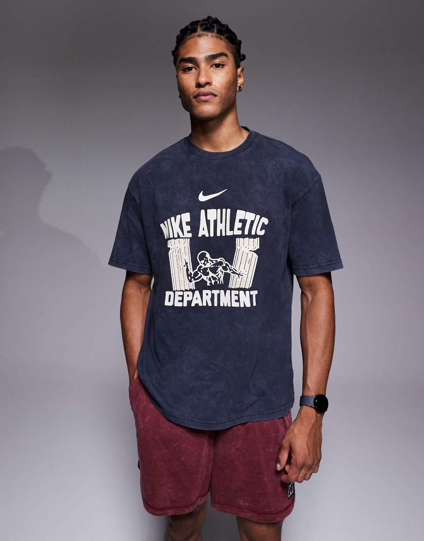 Nike Training - Gym Heritage - T-Shirt in Schwarz mit Print von Nike Training