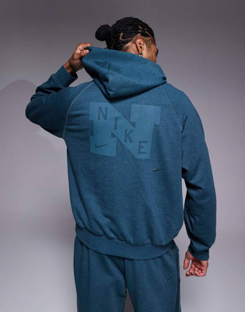 Nike Training - Heritage Dri-FIT - Kapuzenpullover in Blau-Grün von Nike Training