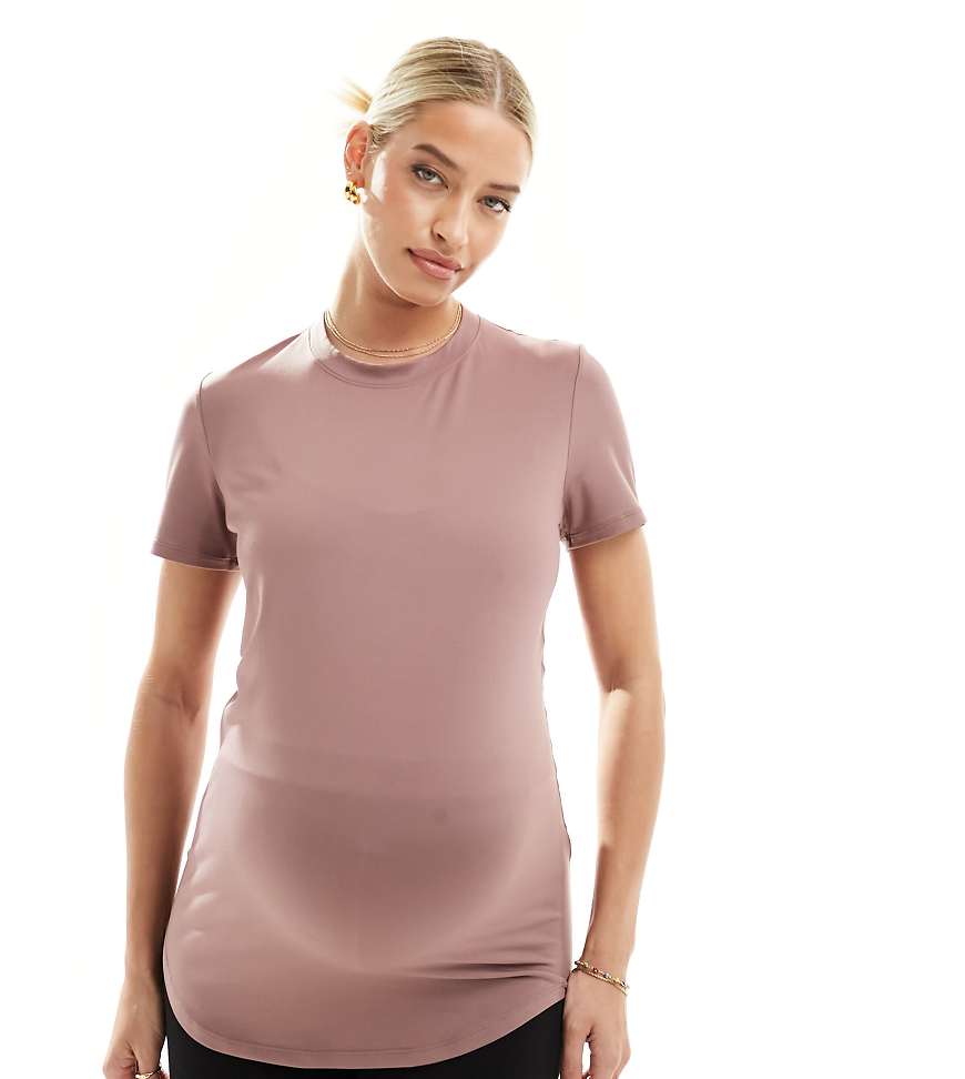 Nike Training Maternity - One - T-Shirt in Malve-Braun Nike Training Maternity - One - T-Shirt in Malve-Braun von Nike Training