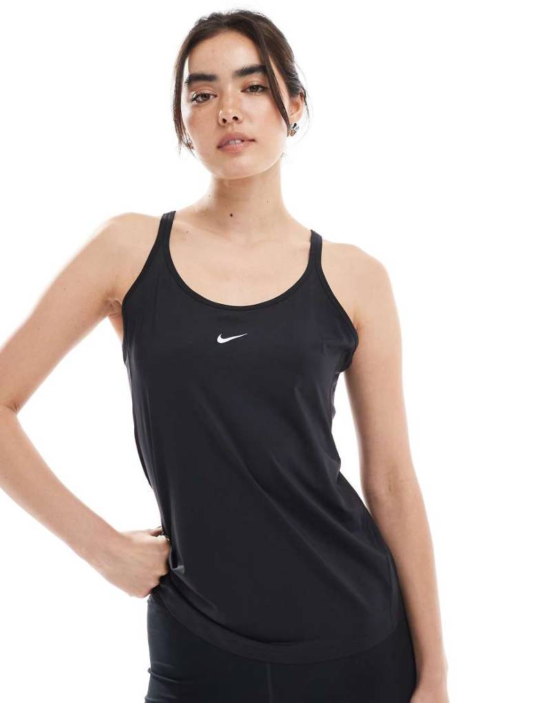 Nike - One Training Dri-FIT - Trägertop in Schwarz mit Riemchenträgern von Nike Training
