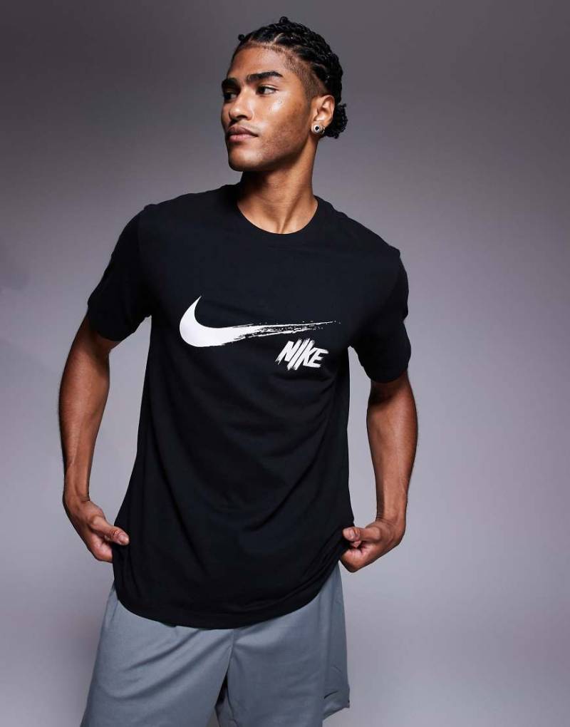 Nike Training - Schwarzes Dri-Fit-T-Shirt mit Swoosh-Logo von Nike Training