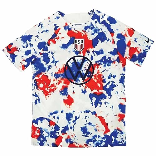 2022-2023 USA Pre-Match Training Football Soccer T-Shirt Trikot (White) von Nike