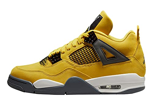 Air Jordan 4 Retro - 308497 106, Gelb, Blau, Dunkelblau, 45 EU von Nike