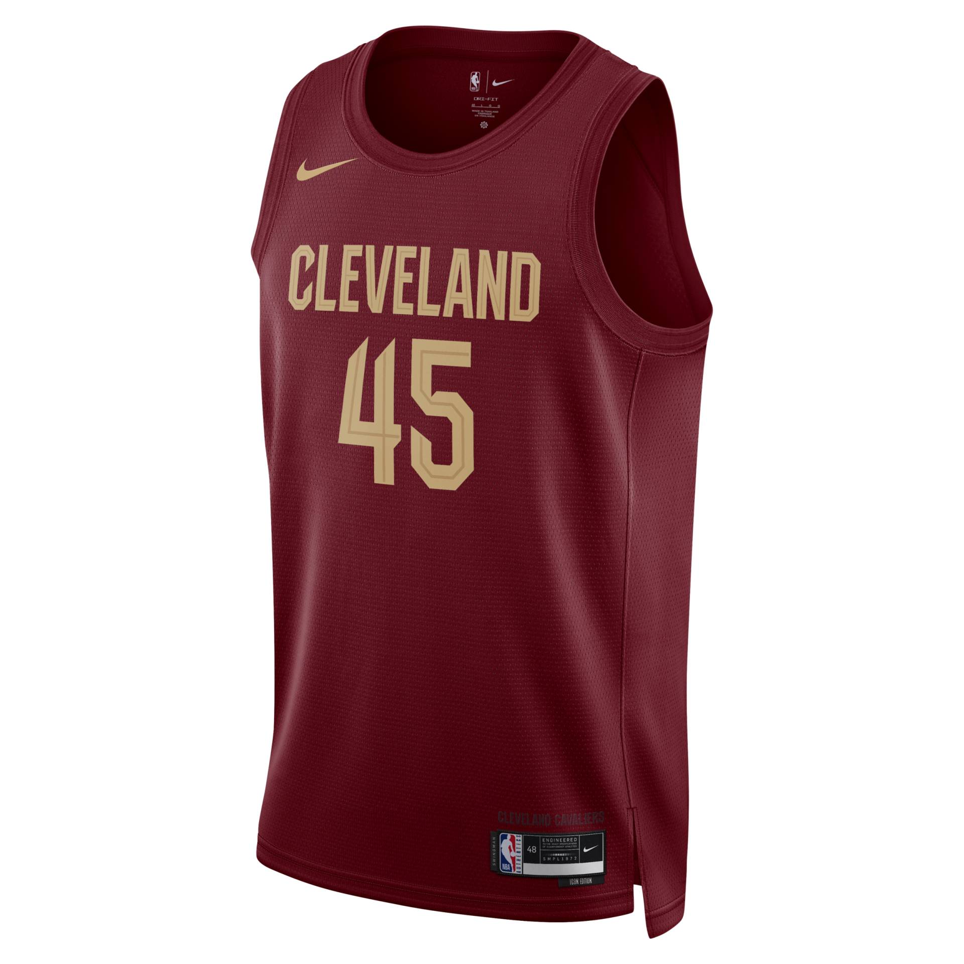 Cleveland Cavaliers Icon Edition 2022/23 Nike Dri-FIT NBA Swingman Trikot für Herren - Rot von Nike