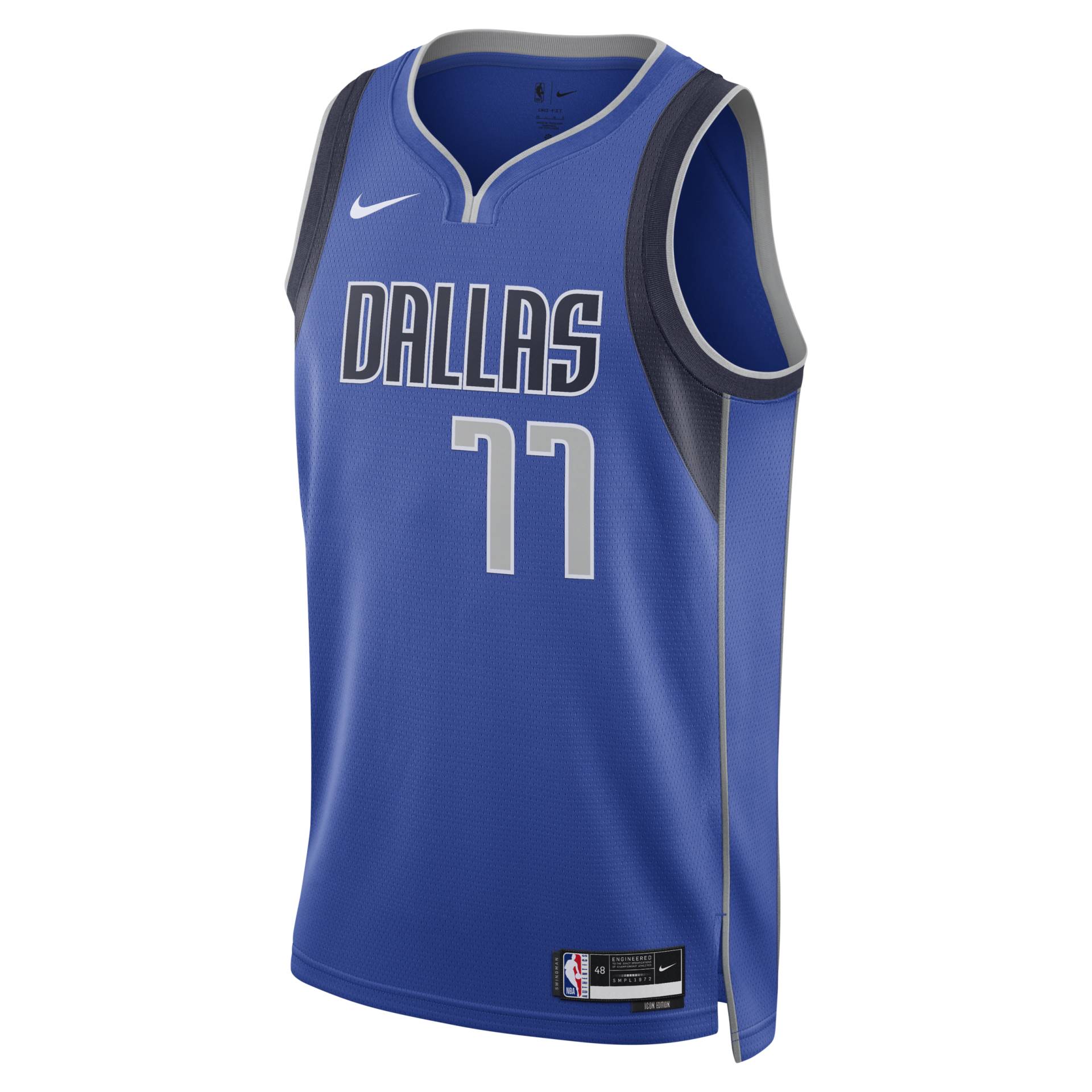 Dallas Mavericks Icon Edition 2022/23 Nike Dri-FIT NBA Swingman Trikot für Herren - Blau von Nike