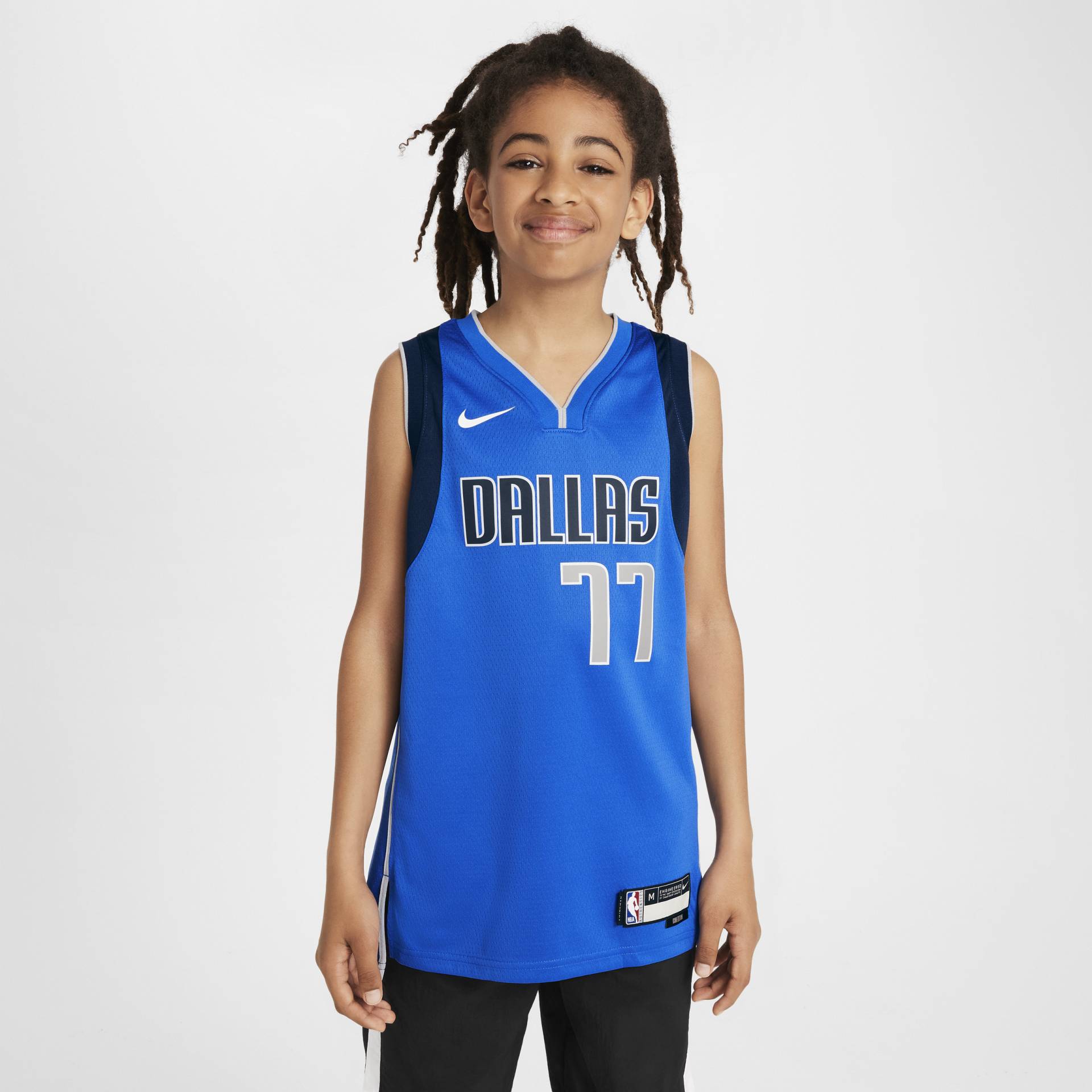 Dallas Mavericks Icon Edition 2023/24 Nike NBA Swingman Trikot für ältere Kinder - Blau von Nike