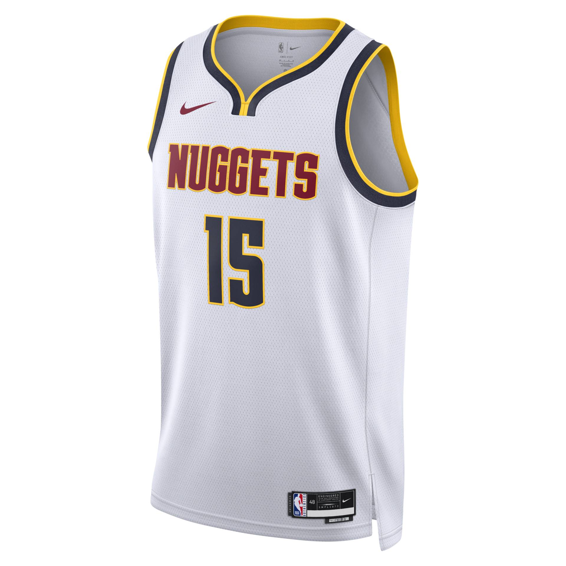 Denver Nuggets Association Edition 2022/23 Nike Dri-FIT NBA Swingman Trikot für Herren - Weiß von Nike