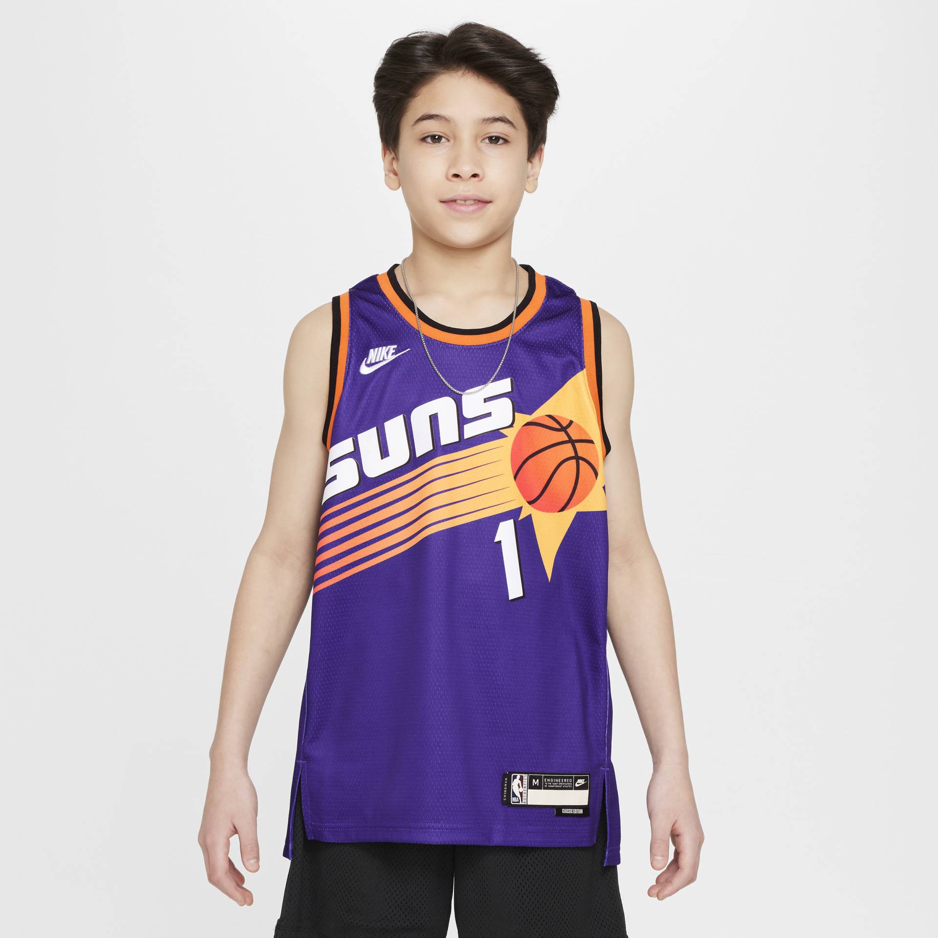 Devin Booker Phoenix Suns Nike Dri-FIT NBA Swingman Trikot für ältere Kinder - Lila von Nike