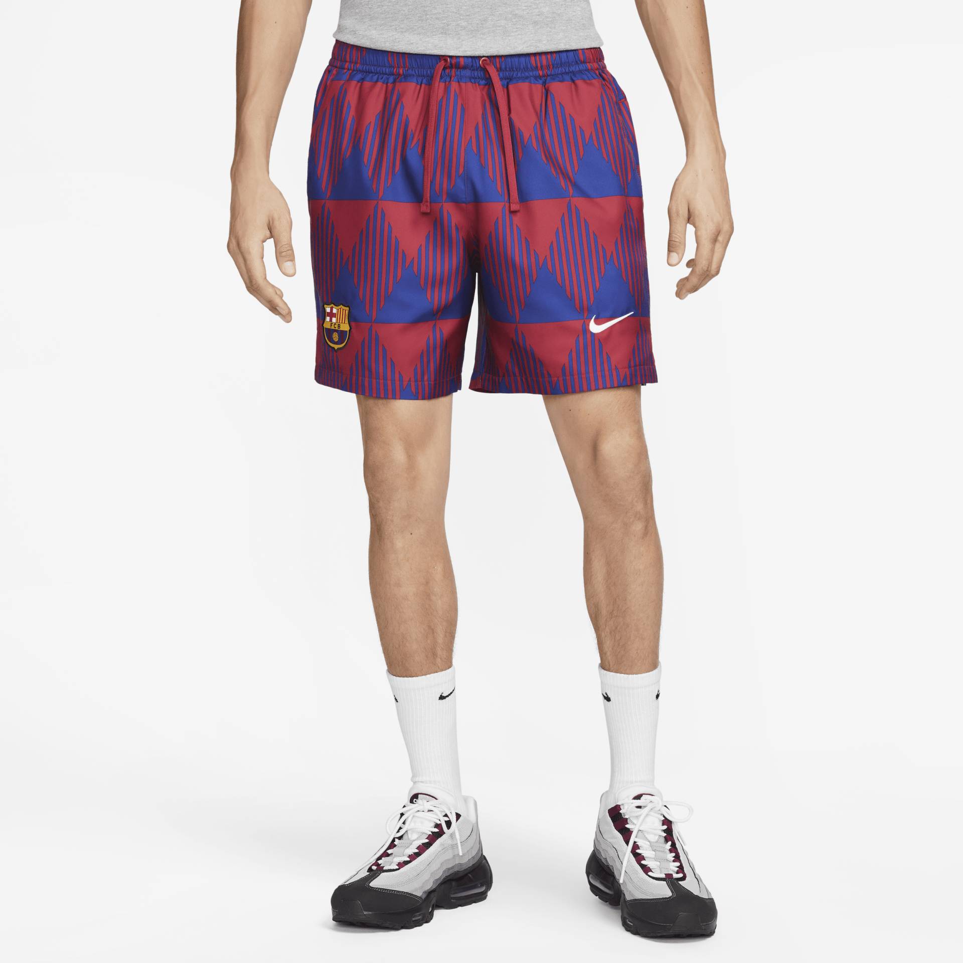 FC Barcelona Flow Nike Fußballshorts mit Grafik für Herren - Rot von Nike