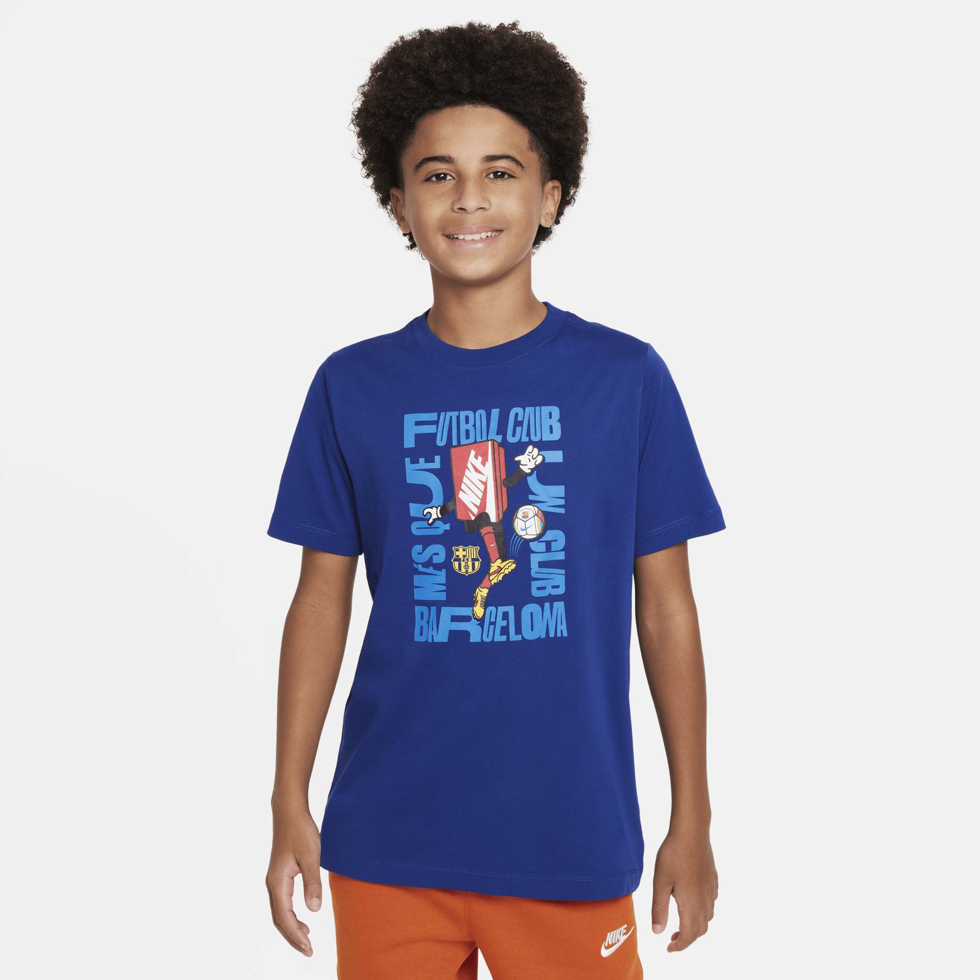 FC Barcelona Nike Fußball-T-Shirt für ältere Kinder - Blau von Nike
