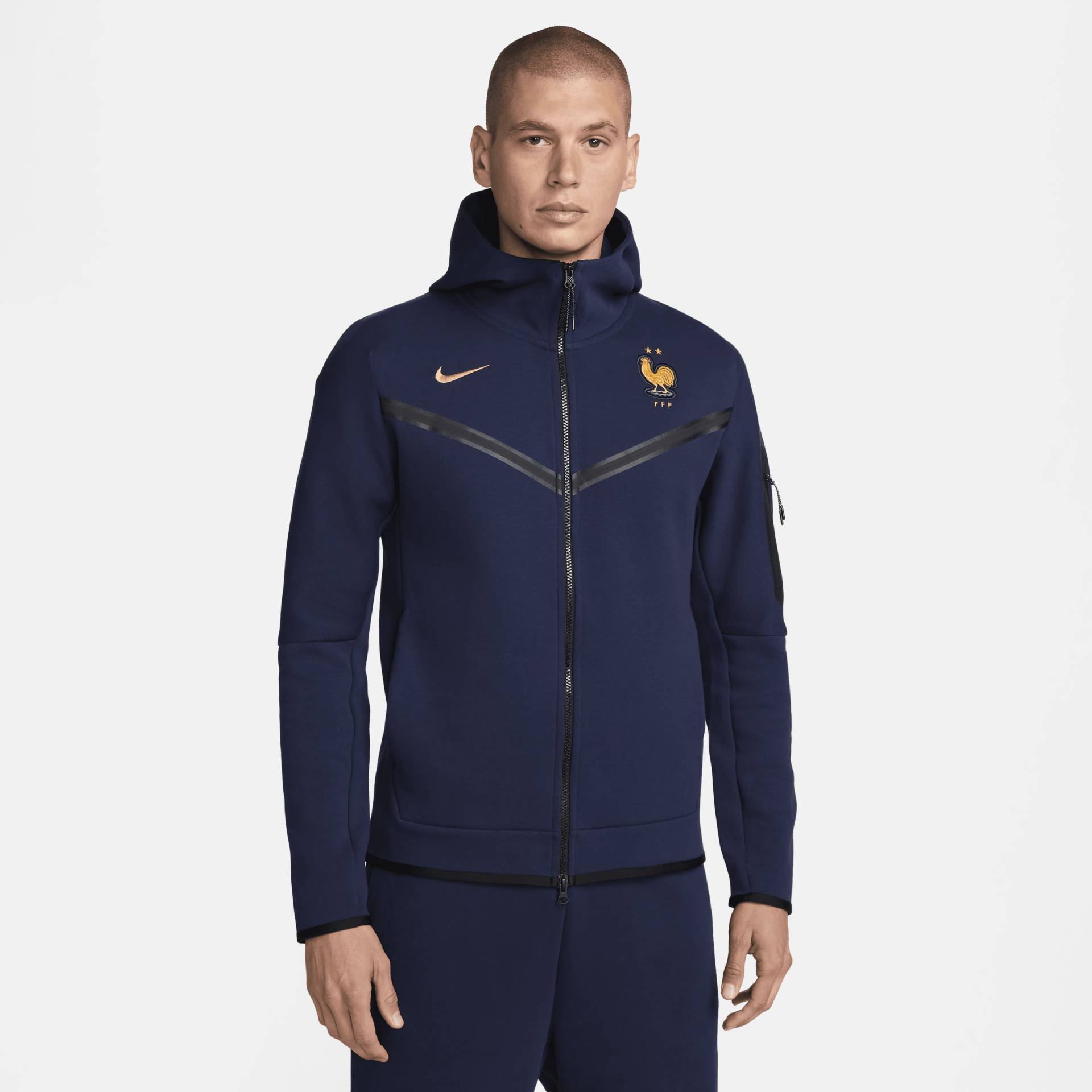 FFF Tech Fleece Windrunner Nike Fußball-Hoodie mit durchgehendem Reißverschluss für Herren - Blau von Nike