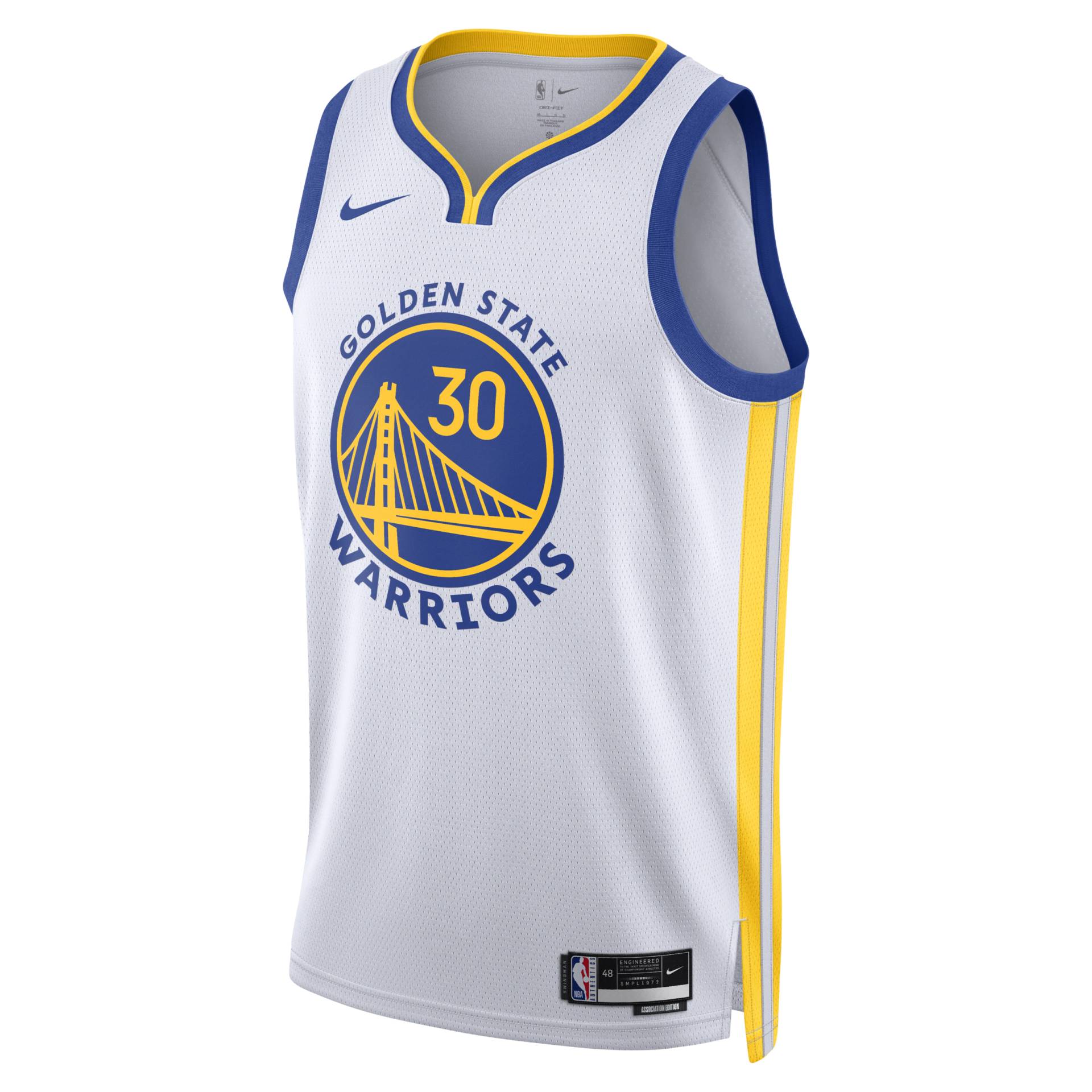 Golden State Warriors Association Edition 2022/23 Nike Dri-FIT NBA Swingman Trikot für Herren - Weiß von Nike