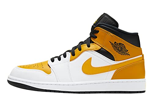 HIGH NIKE AIR JORDAN 1 MID 554724 170. HERREN SNEAKERS, FARBE WEISS GELB SCHWARZ von Nike