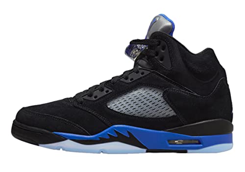 Herren Jordan 5 Retro Racer Blue Black/Racer Blue (CT4838 004), Schwarz/Racer Blue-Reflective Si, 42.5 EU von Nike