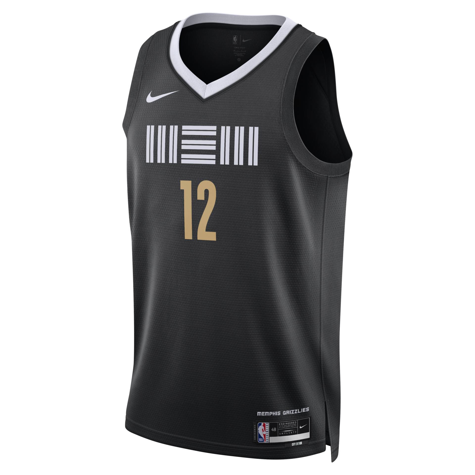 Ja Morant Memphis Grizzlies City Edition 2023/24 Nike Dri-FIT NBA Swingman Trikot für Herren - Schwarz von Nike