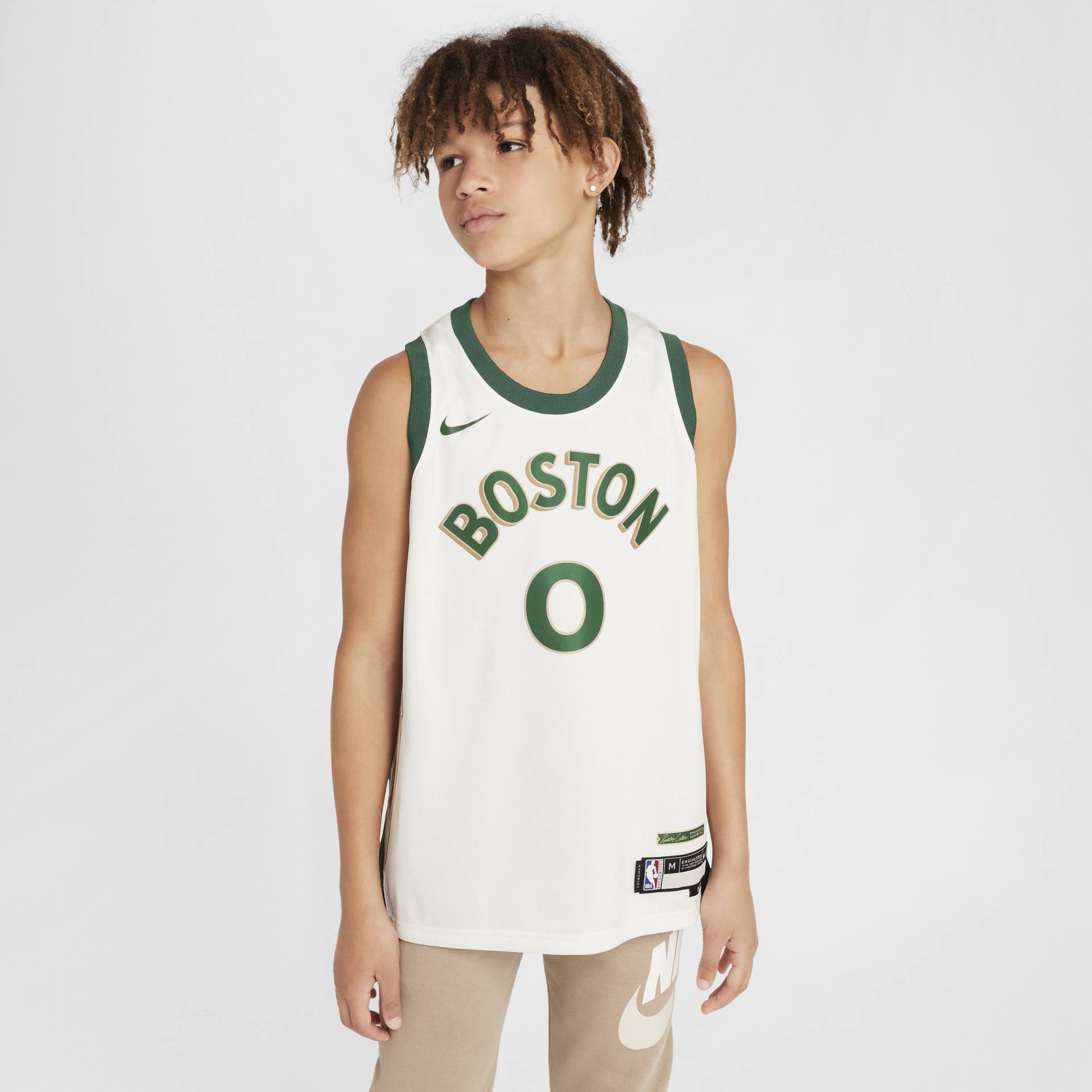 Jayson Tatum Boston Celtics 2023/24 City Edition Nike Dri-FIT NBA Swingman Trikot (ältere Kinder) - Weiß von Nike