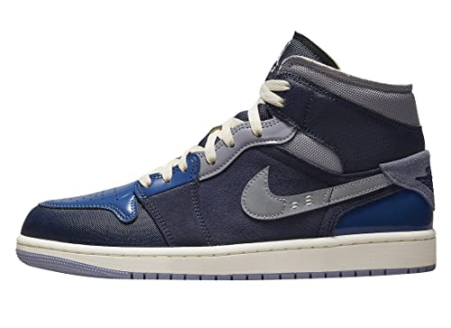 Jordan 1 Mid Se Craft Herrenschuhe, Größe 42, Obsidian/Weiß-Französisch Blau, 42 EU von Nike