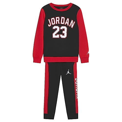 Jordan 85B856-023 Trainingsanzug für Kinder Air Jordan 2, Schwarz, Schwarz/Rot/Weiß, 6-7 Jahre von Nike