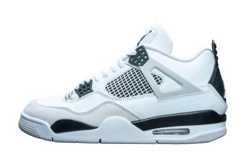 Air Jordan 4 Retro - 308497 106, Weiß/Schwarz-Neutralgrau, 46 EU von Nike