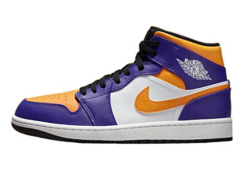 Jordan Herren Air 1 Mid DQ8426 517 Lakers – Größe 13, Dark Concord/Taxi-weiß-schwarz, 47 EU von Jordan