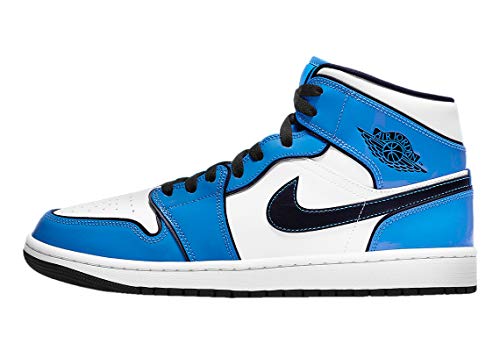 Jordan Air Jordan 1 Mid SE DD6834 402 Herren-Sportschuhe, Blau (Signal Blue), Größe EU 48,5, Signalblau/Schwarz/Weiß, 48.5 EU von Nike