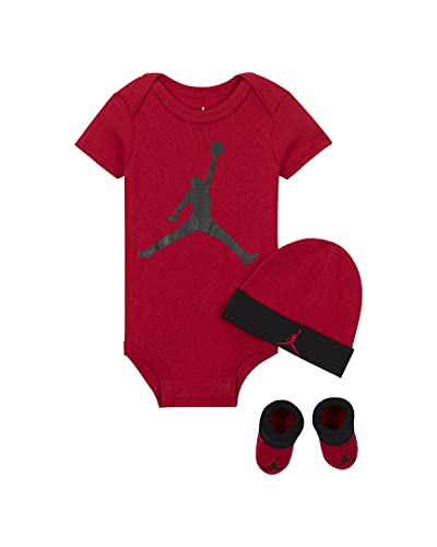 Jordan Jumpman 3-teiliges Baby-Set, 0 - 6 Monate, Gym Red / Schwarz, LJ0041-RK2 von Nike