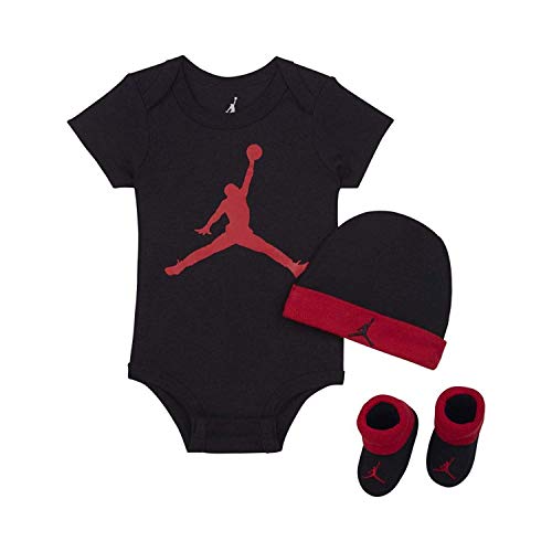 Jordan Jumpman Baby Bodysuit, Beanie and Booties Set Size 6-12M (Black) von Nike