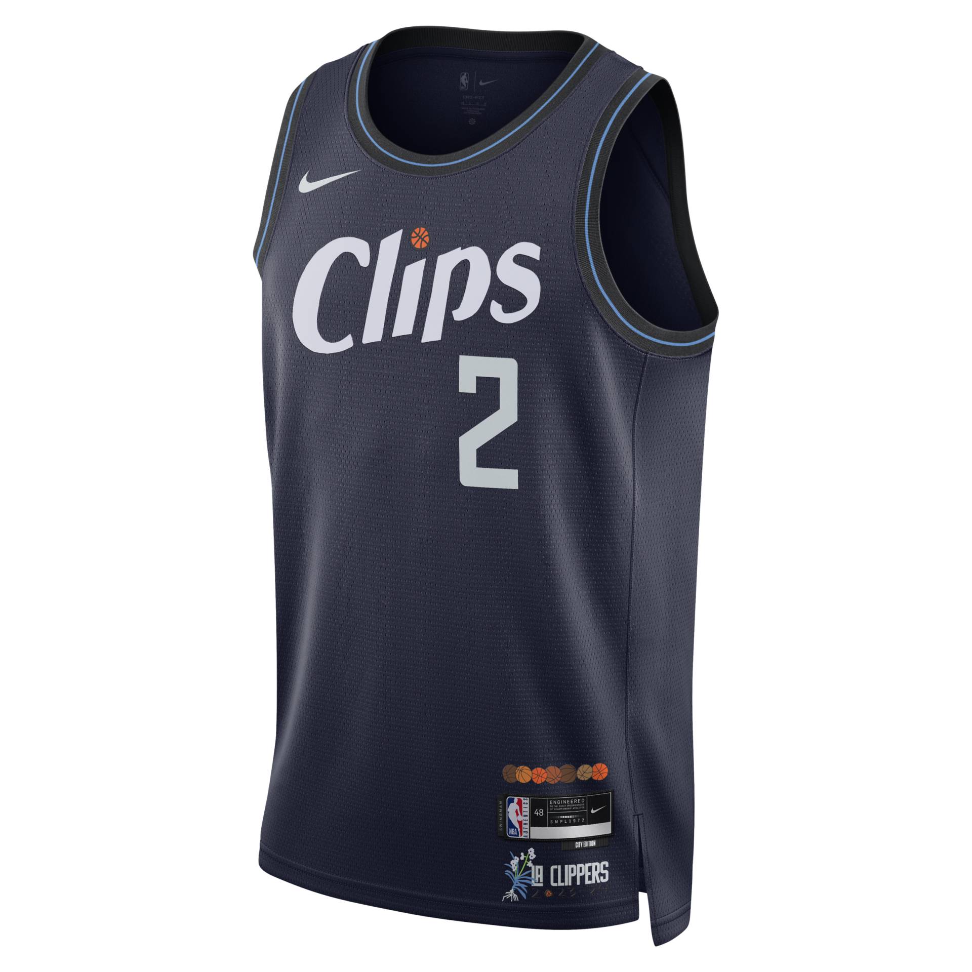Kawhi Leonard LA Clippers City Edition 2023/24 Nike Dri-FIT NBA Swingman Trikot für Herren - Blau von Nike