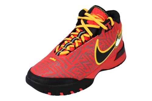 Lebron NXXT Gen AMPD Basketballschuhe (FJ1566-101, helles Orewood Brown/Washed Teal/Metallic Gold), Bright Crimson Laser Orange 600, 45.5 EU von Nike