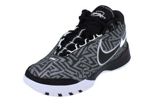 Lebron NXXT Gen AMPD Basketballschuhe (FJ1566-101, helles Orewood Brown/Washed Teal/Metallic Gold), Schwarz Hell Rauchgrau Weiß 004, 47 EU von Nike