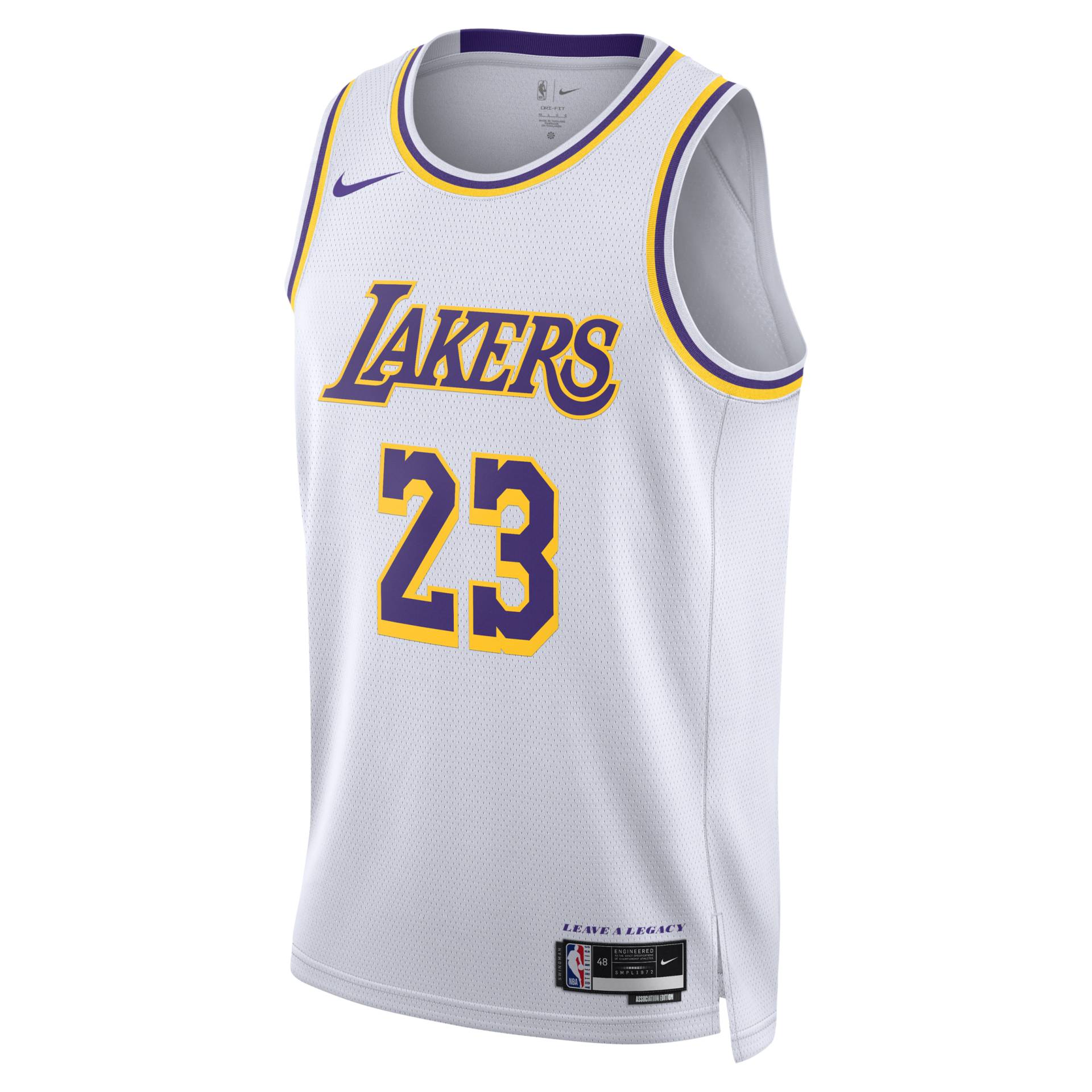 Los Angeles Lakers Association Edition 2022/23 Nike Dri-FIT NBA Swingman Trikot für Herren - Weiß von Nike