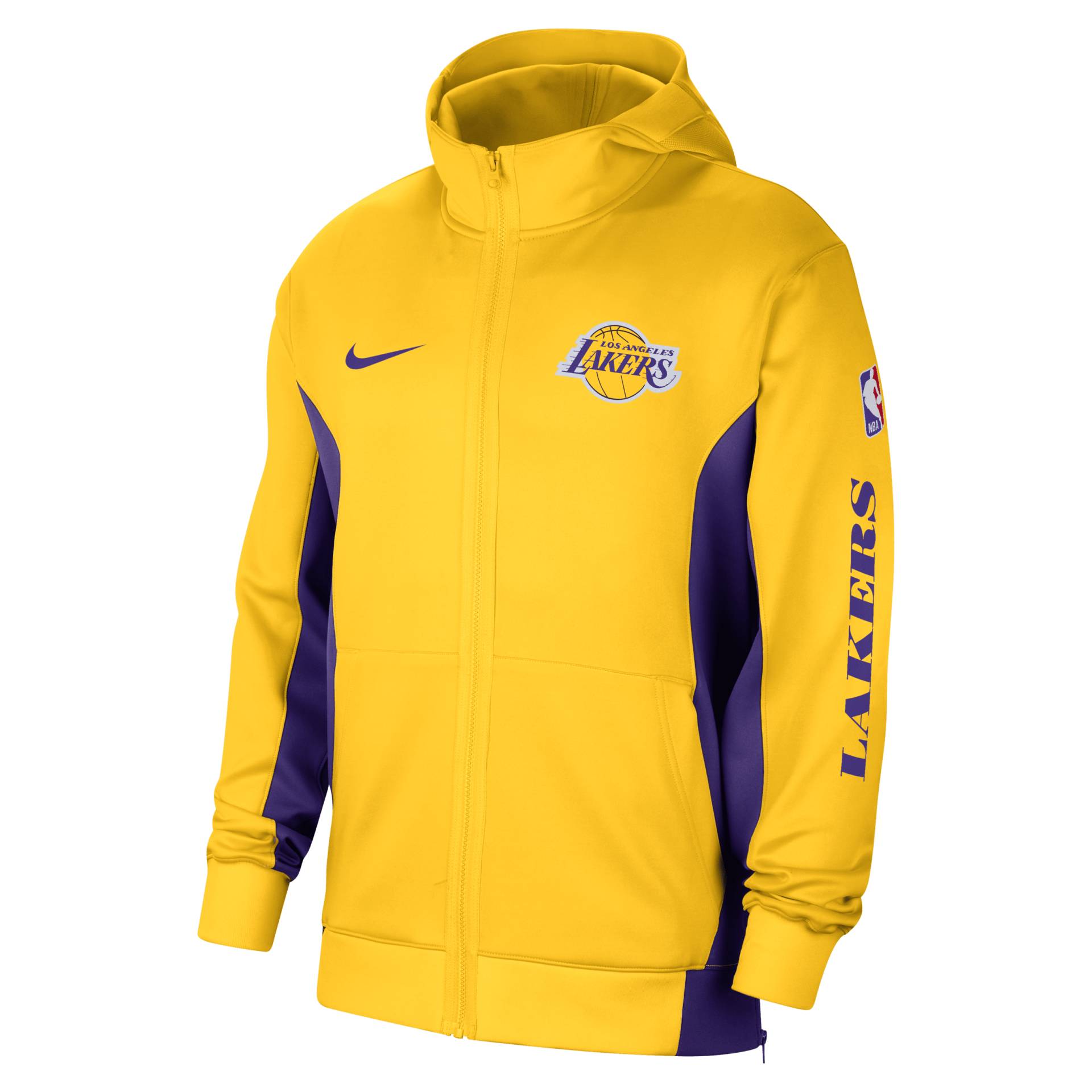 Los Angeles Lakers Showtime Nike Dri-FIT NBA-Hoodie mit durchgehendem Reißverschluss für Herren - Gelb von Nike