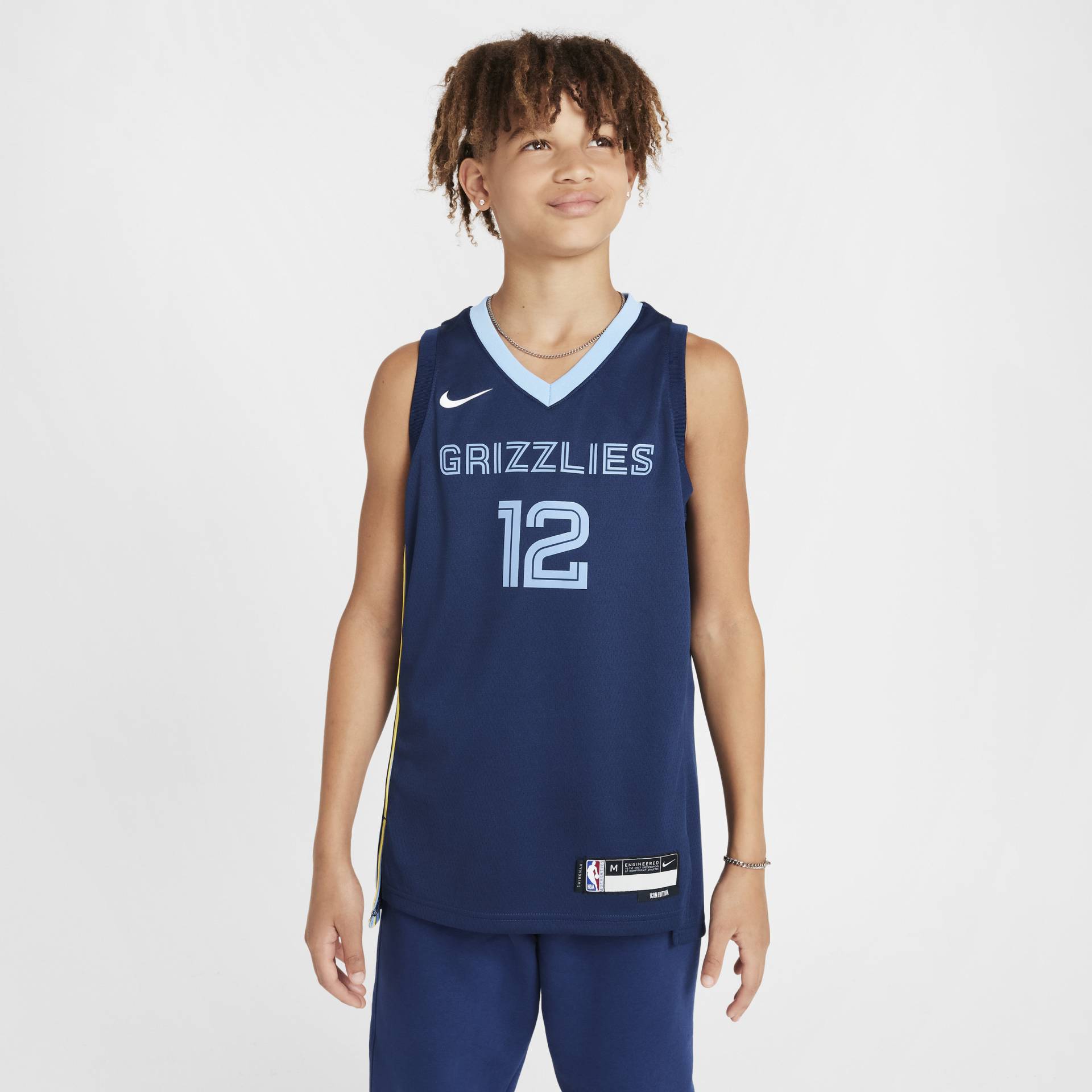 Memphis Grizzlies Icon Edition 2023/24 Nike NBA Swingman Trikot für ältere Kinder - Blau von Nike