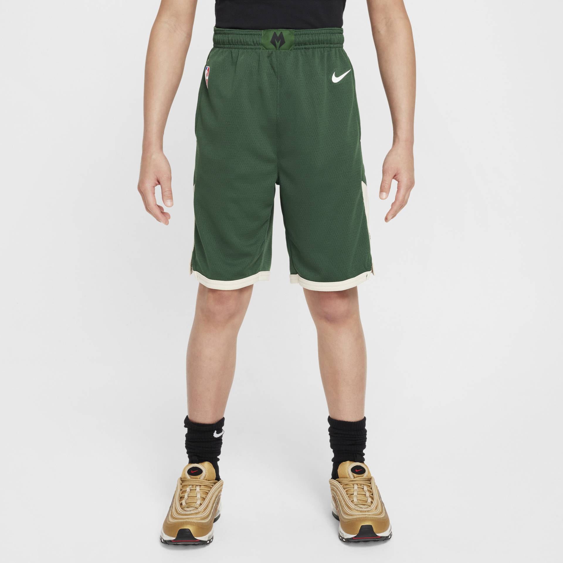 Milwaukee Bucks 2023/24 Icon Edition Nike NBA Swingman Shorts für ältere Kinder (Jungen) - Grün von Nike