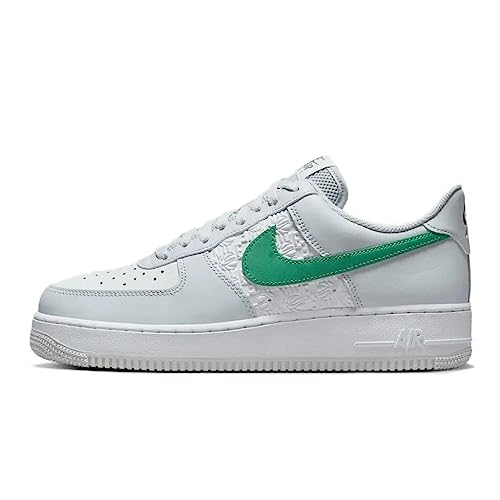 NIKE Air Force 1 '07, Herrenschuhe, Reines Platinum, Eisen, Grau, Weiß, Stadiumgrün, 47.5 EU von Nike