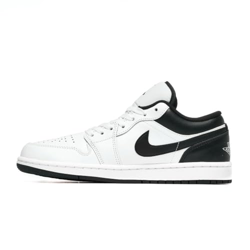 NIKE Air Jordan 1 Low Herren 553558-093, Weiß/Schwarz/Weiß, 44 EU von Nike