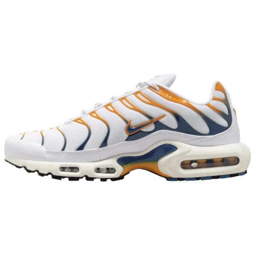 NIKE Air Max Plus SE TN1 Tuned Herren Sneaker, Weiß/Marina Orange, 44.5 EU von Nike