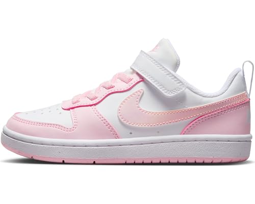 NIKE Court Borough Low RECRAFT (PS) Sneaker, White/PINK Foam, 28 EU von Nike