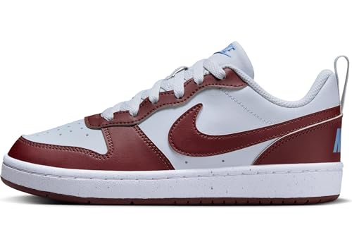 NIKE Court Borough Low Recraft Sneaker, Pure Platinum/Dark Team Red-Blue Beyond, 40 EU von Nike