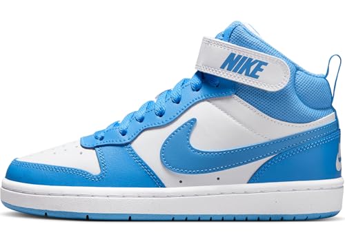 NIKE Court Borough Mid 2 Sportschuhe, White Blue Beyond, 38.5 EU von Nike