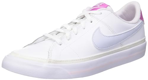 NIKE Court Legacy Sneaker, Weiß/Fußball grau-kosmischer Fuchsia, 37.5 EU von NIKE