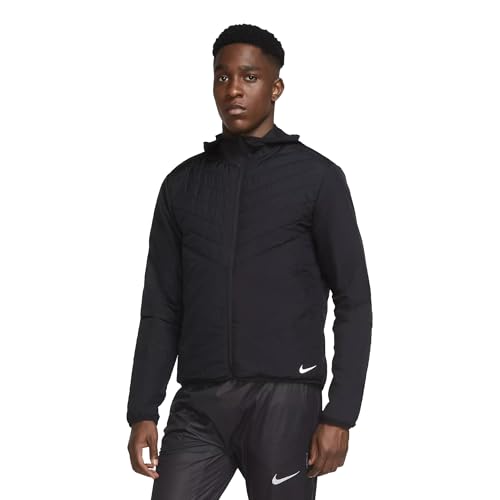 NIKE Herren Sport Running Aerolayer Hoodie Jacke Schwarz DJ0569-010Nike (M), Schwarz von Nike