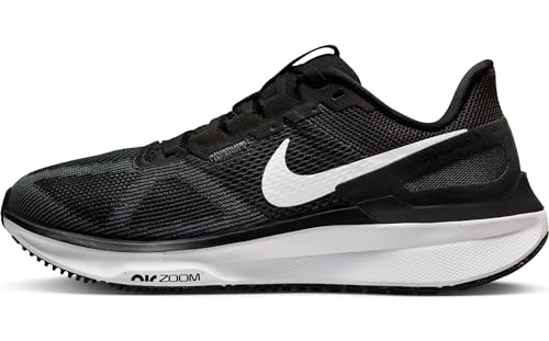 NIKE Damen AIR Zoom Structure 25 WOM Sneaker, Schwarz Weiß Dunkelgrau Black White Dk Smoke, 39 EU von NIKE