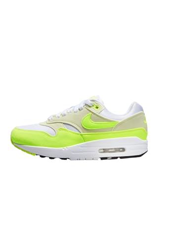 Nike Damen Air Max 1 '87 Sneaker, White Volt Sea Glass Black, 41 EU Nike Damen Air Max 1 '87 Sneaker, White Volt Sea Glass Black, 41 EU von Nike